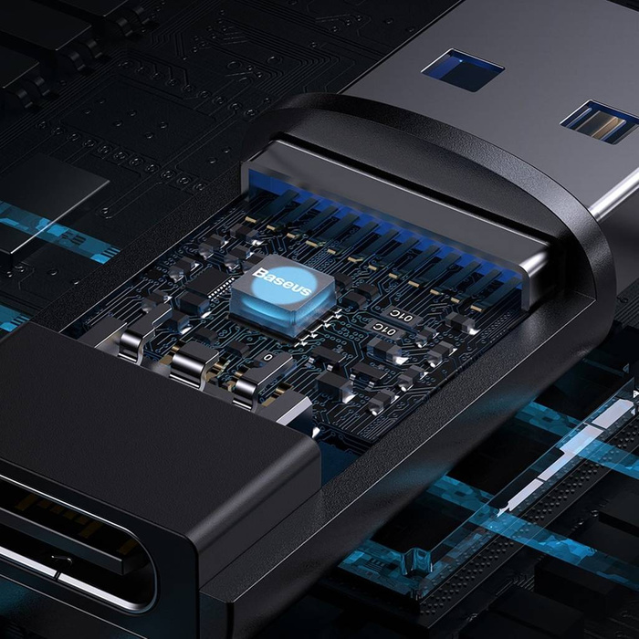 Baseus Ingenuity Series Mini adapter USB 3.1 OTG do USB Typ C niebieski (ZJJQ000103)