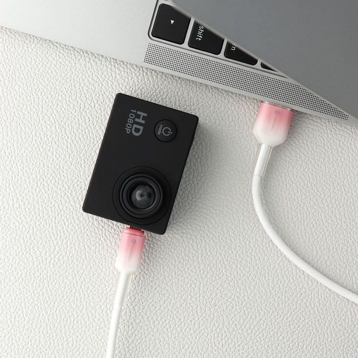 Kabel USB A do Micro USB Forcell F-Energy QC3.0 2,4A 18W Gradient 1 m C351 biały