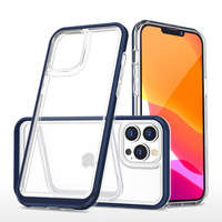 Etui Clear 3in1 Etui iPhone 14 Pro Max Silikonowy Pokrowiec Z Ramką Niebieskiecase