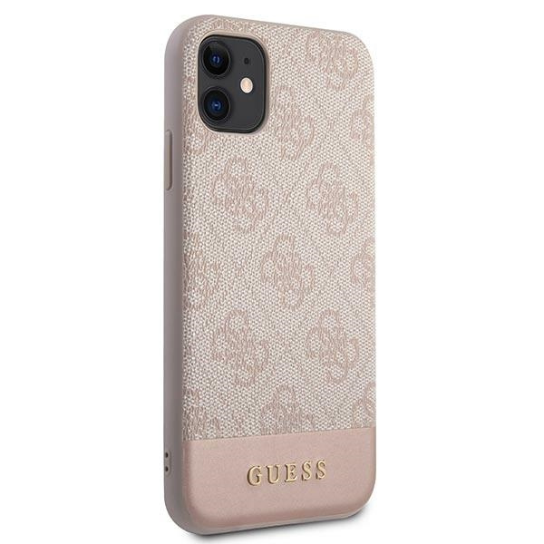 Etui GUESS Apple iPhone 11 4G Stripe Collection Różowy Hardcase