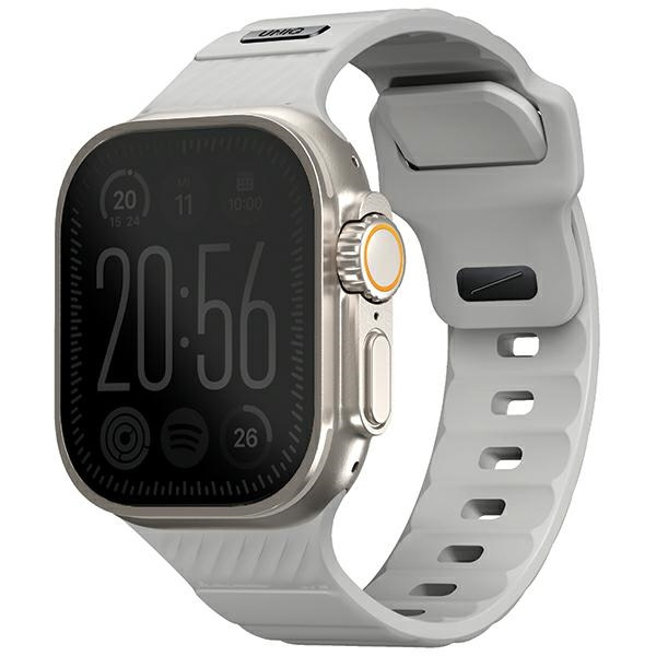 Pasek UNIQ Stride Apple Watch Series1/2/3/4/5/6/7/8/9/SE/SE2/Ultra/Ultra 2 42/44/45/49mm FKM Rubber Strap szary/chalk grey