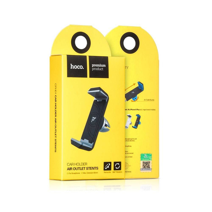 Uchwyt do kratki nawiewu Hoco Szary CPH01