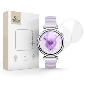 SZKŁO HARTOWANE TECH-PROTECT GLASS FIT+ 2-PACK HUAWEI WATCH GT 6 (41 MM) CLEAR
