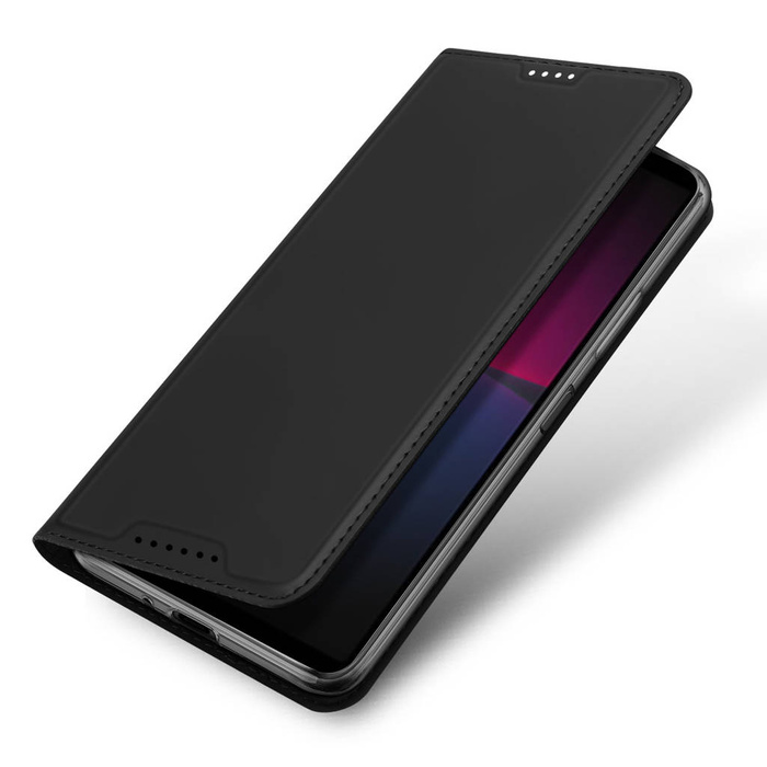 Etui Dux Ducis Skin Pro etui do Sony Xperia 10 V pokrowiec z klapką portfel na kartę podstawka czarne Case