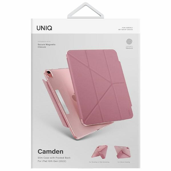 UNIQ etui Camden iPad 10 gen. (2022) różowy/rouge pink Antimicrobial