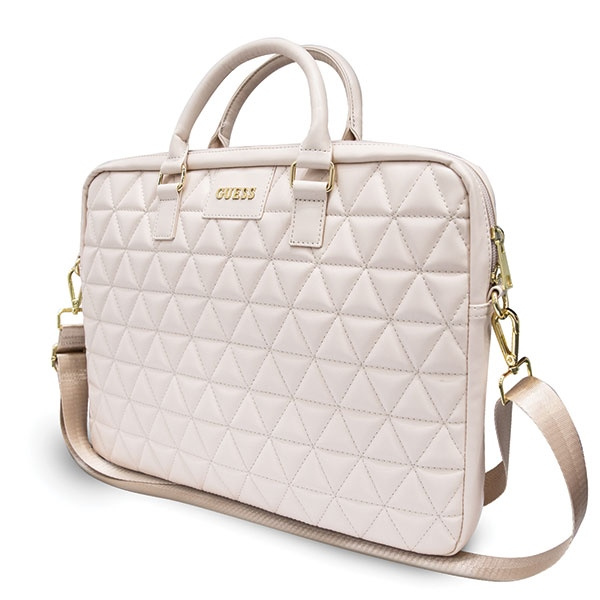 Torba GUESS Na Laptopa 15 Quilted Różowy Case