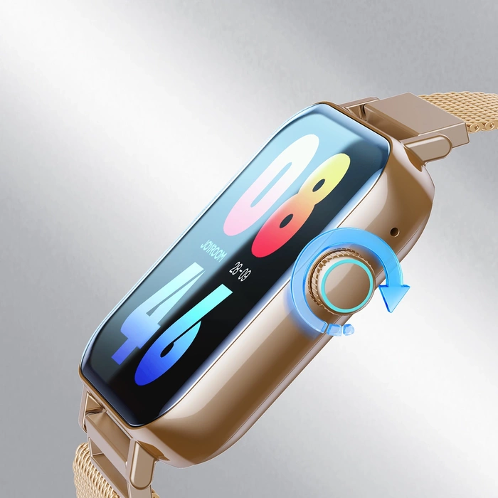 Smartwatch Joyroom JR-FT5 IP68 z funkcją odbierania połączeń - złoty