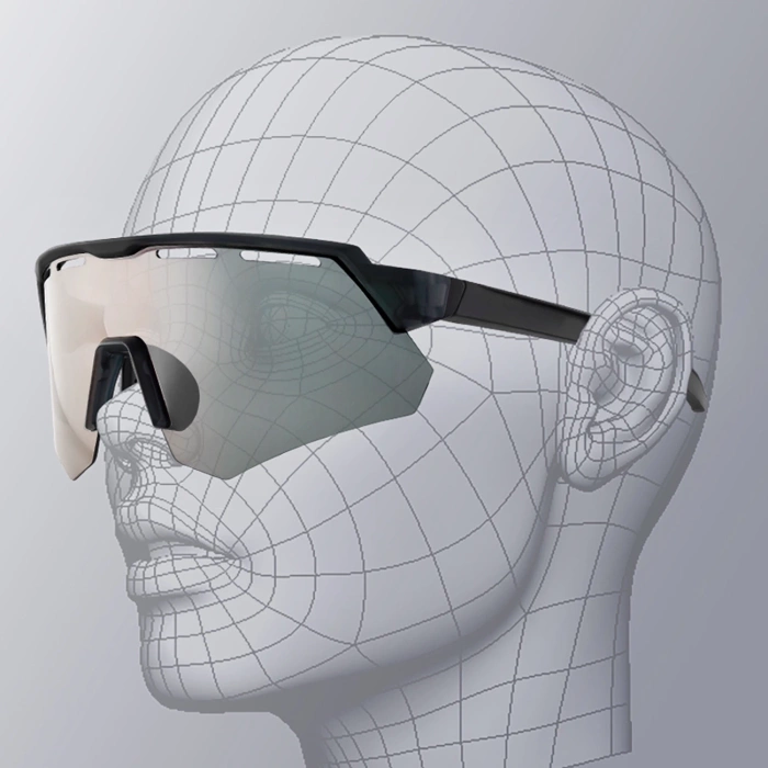 Okulary rowerowe Rockbros polaryzacyjne z ochroną UV i wkładką korekcyjną - szare