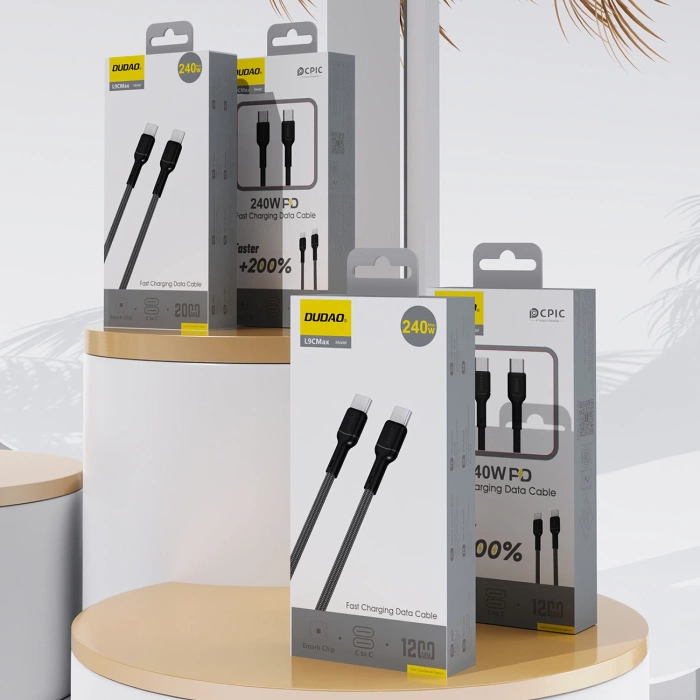 Kabel Dudao L9C Max 240W PD USB-C - USB-C 2m - czarny