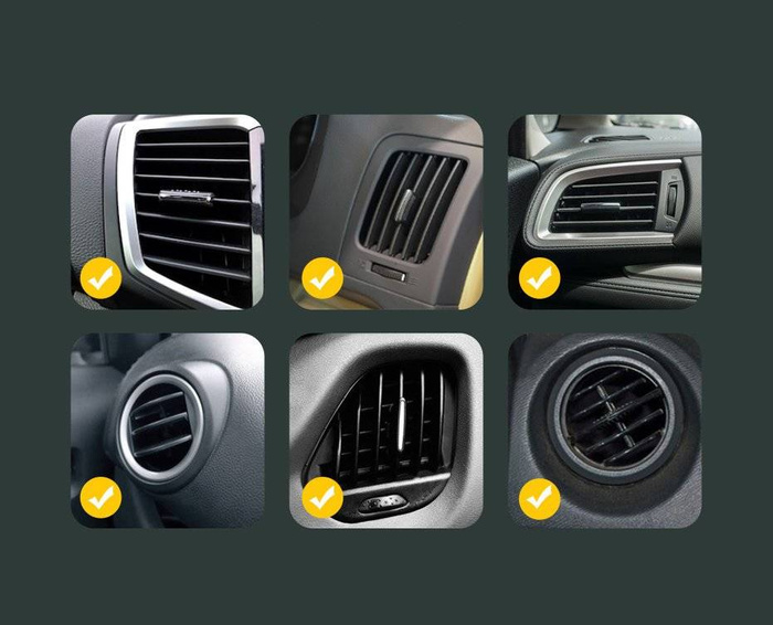 [PO ZWROCIE] Baseus samochodowy uchwyt na telefon do kratki nawiewu czarny (SUGP-01)