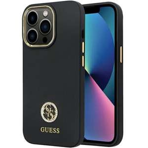 Etui Guess GUHCP13LM4DGPK iPhone 13 Pro / 13 6.1" czarny/black hardcase Silicone Logo Strass 4G Case