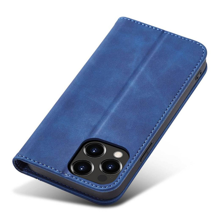 Magnet Fancy Case etui iPhone 14 Pro Max pokrowiec z klapką portfel podstawka niebieskie