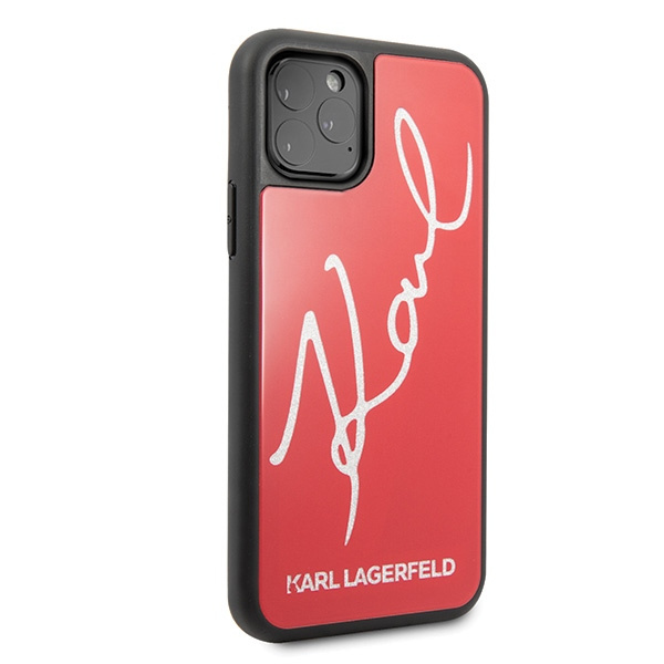 Etui KARL LAGERFELD Apple iPhone 11 Pro Max Signature Glitter Czerwony Case