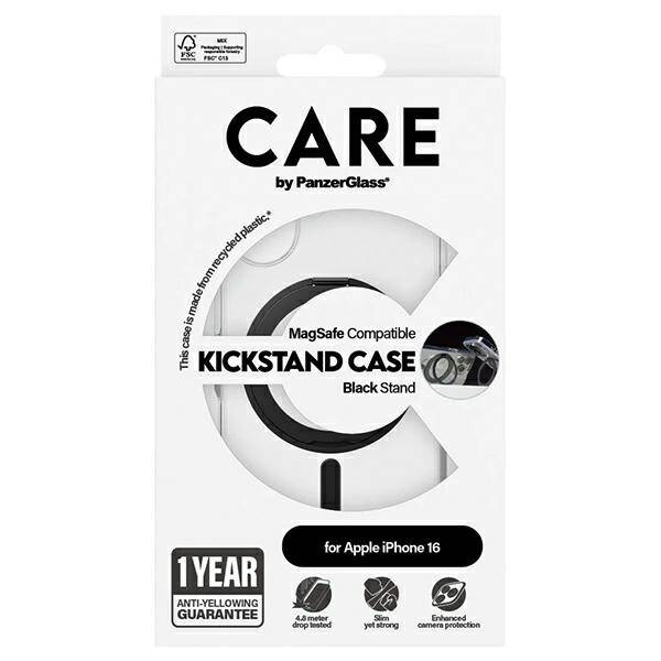 Etui CARE by PanzerGlass Feature Kickstand Case iPhone 16 6,1" czarny/black MagSafe 1321