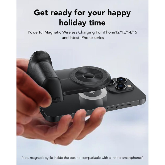 VEGER powerbank 5000 mAh kompatybilny z MagSafe PD QC3.0 20W Tourist (W0569) czarny