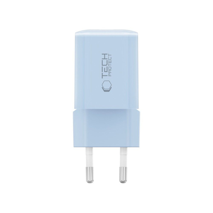 TECH-PROTECT NCM33W 2-PORT NETWORK CHARGER PD33W/QC3.0 BABY BLUE