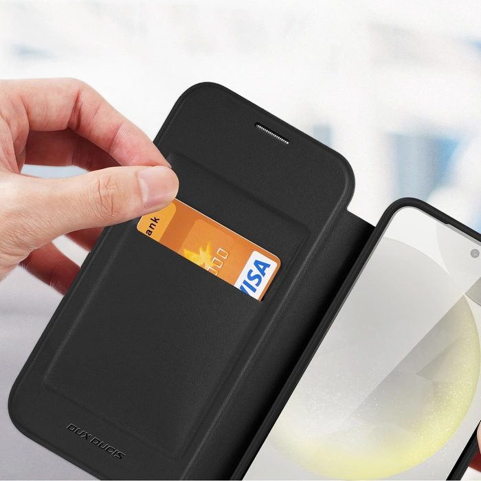 Etui Dux Ducis Skin X Pro z magnetycznym ringiem / podstawką do Samsung S24 Plus - czarne