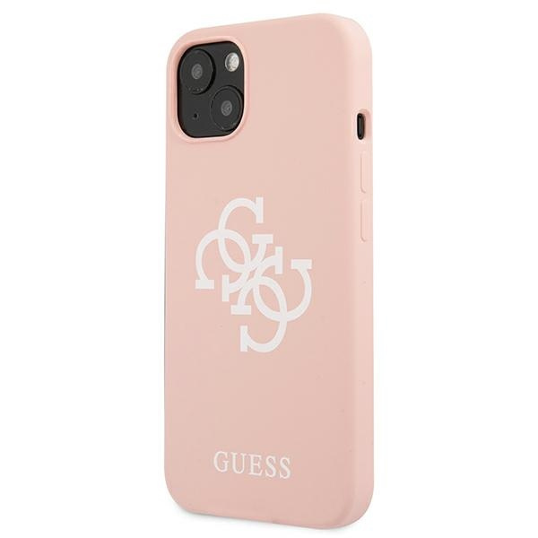 Etui GUESS Apple iPhone 13 Mini Silicone 4G Logo Różowy Hardcase
