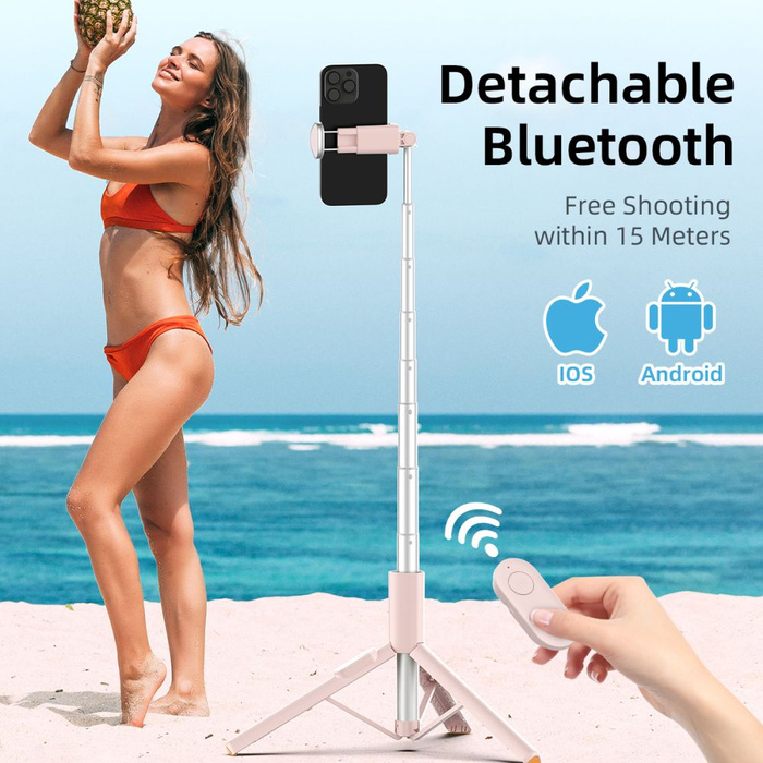 SELFIE STICK STATYW TECH-PROTECT BLUETOOTH RÓŻOWY L09S