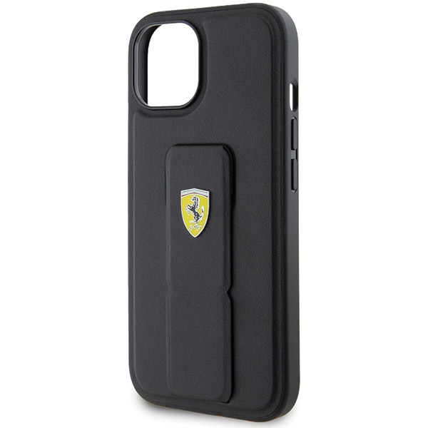 Ferrari Fehcp15sgspsik Iphone 15 6.1" Czarny/black Hardcase Grip Stand