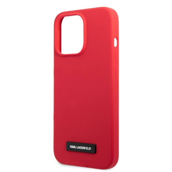 Etui Karl Lagerfeld Klhcp13lslmp1r iPhone 13 Pro / 13 6,1" Hardcase Czerwony/red Silicone Plaque Case