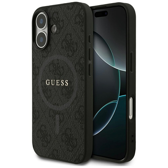 Etui Guess 4G Ring Classic Logo MagSafe  do iPhone 17 czarny