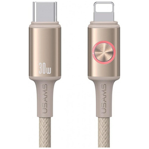 Kabel USAMS Huan Series SJ753 30W USB-C  do USB-C 1,2 m tytanowy
