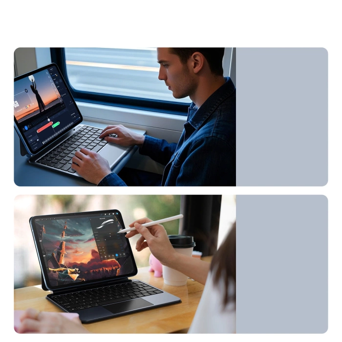 Etui z klawiaturą Dux Ducis (MK series) na iPad 10" (2022) iPad 11" (2025) - czarne