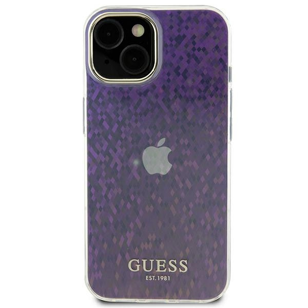 Etui Guess GUHCP15SHDECMP iPhone 15 6.1" różowy/pink hardcase IML Faceted Mirror Disco Iridescent Case