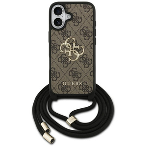 Etui Guess 4G Big Logo Cord Stap         Crossbody do iPhone 17 brązowy