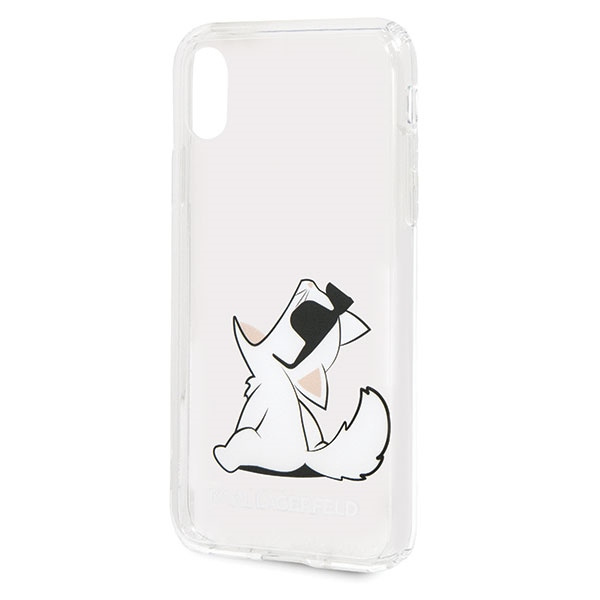 Etui KARL LAGERFELD Apple iPhone X XS Choupette Fun Bezbarwny Case