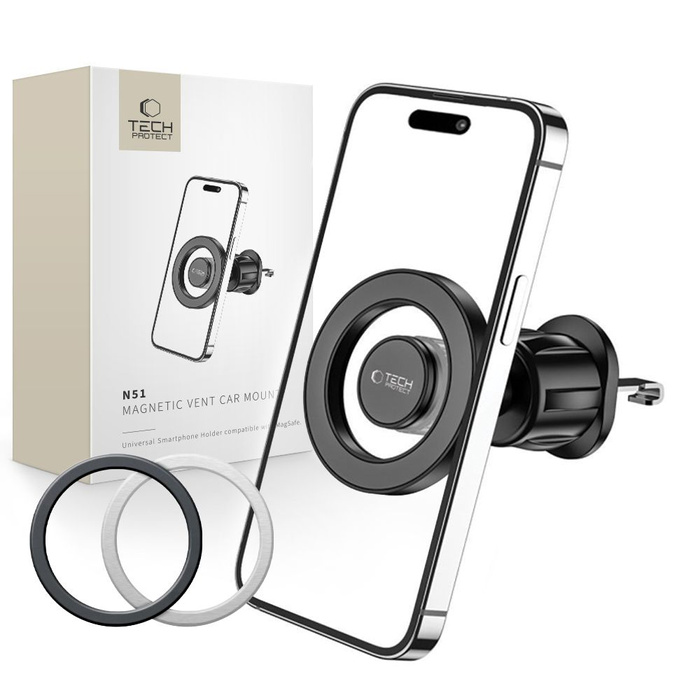 UCHWYT TECH-PROTECT N51 MAGNETIC MAGSAFE VENT CAR MOUNT BLACK