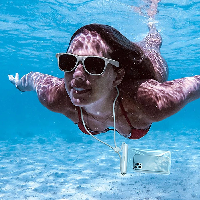 Etui Wodoodporne etui Baseus AquaGlide z zamkiem cylindrycznym (białe)