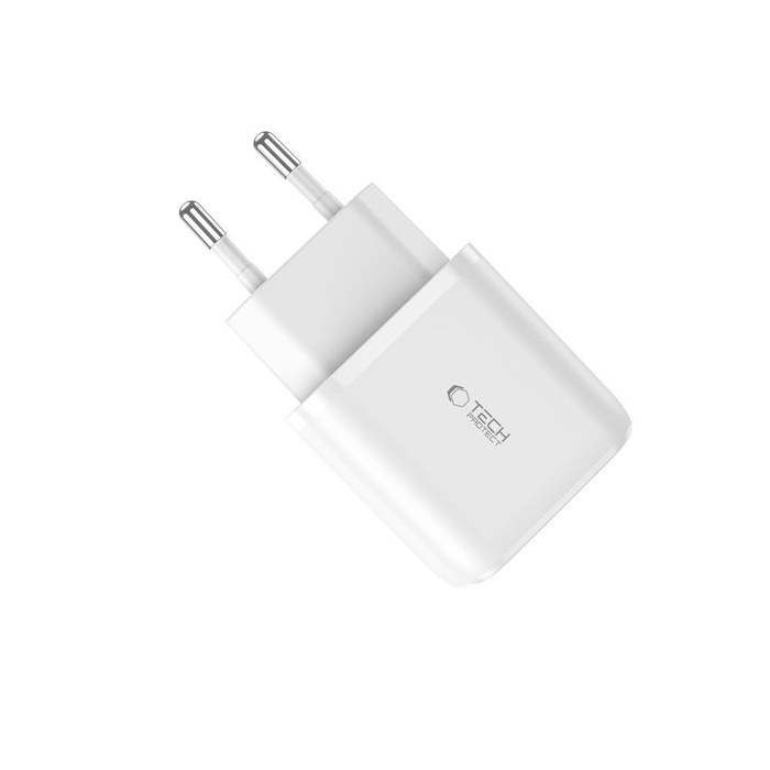 ŁADOWARKA TECH-PROTECT C20W 2-PORT NETWORK CHARGER PD20W/QC3.0 WHITE
