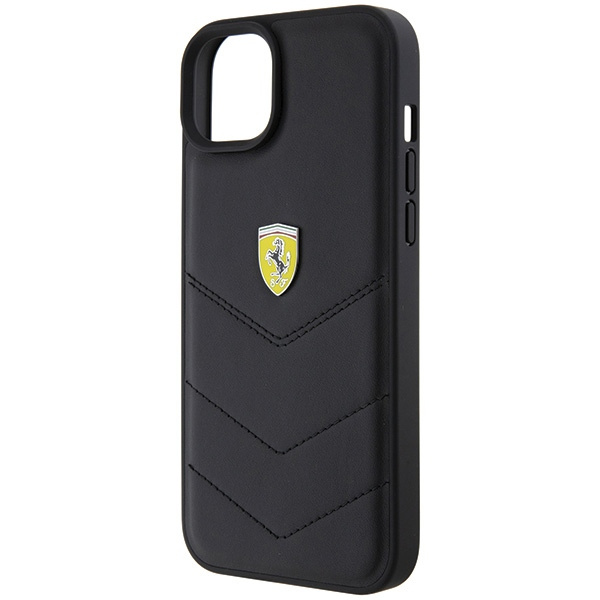 Etui Ferrari FEHCP15MRDUK iPhone 15 Plus 6.7" czarny/black hardcase Quilted Metal Logo Case