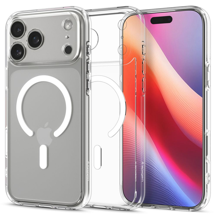 ETUI SPIGEN IPHONE 17 PRO MAX ULTRA HYBRID MAG MAGSAFE CLEAR/WHITE