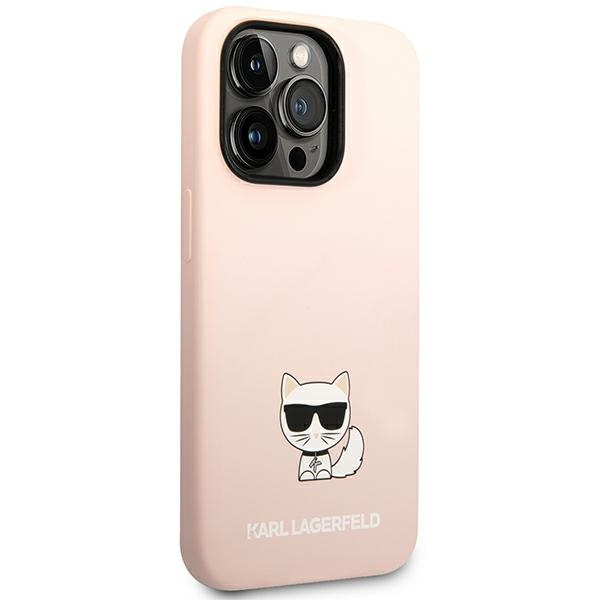 Etui KARL LAGERFELD Apple iPhone 14 Pro Max Silicone Choupette Body Jasnoróżowy Hardcase