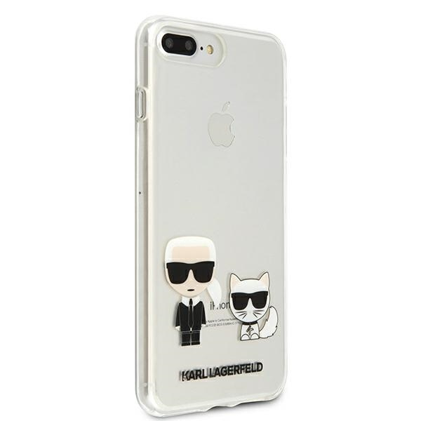 Etui KARL LAGERFELD Apple iPhone 7 Plus 8 Plus Karl & Choupette KLHCI8LCKTR Bezbarwny Hardcase