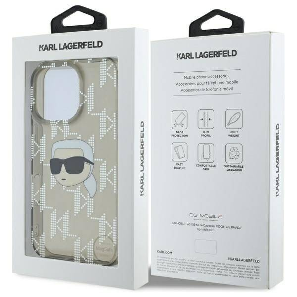 Etui Karl Lagerfeld iPhone 16 Pro Max 6.9" czarny/black hardcase IML Karl Head Electroplated