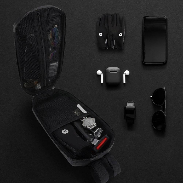 Wozinsky wodoodporna torba na kierownicę hulajnogi torba na hulajnogę 4 l czarna (WSB2BK)