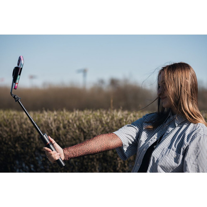 Selfie stick Forcell F-Grip MagSelfie S100M zgodny z MagSafe z pilotem bezprzewodowym czarny 0INT