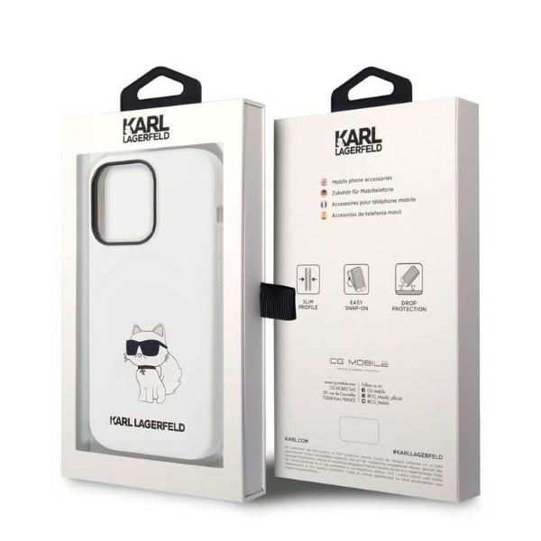 Etui KARL LAGERFELD Apple iPhone 14 Pro Silicone Choupette Biały Hardcase