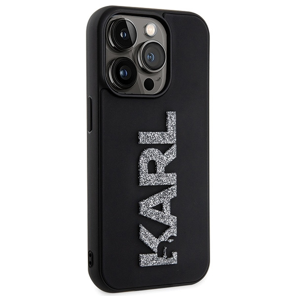 Etui Karl Lagerfeld KLHCP15L3DMBKCK iPhone 15 Pro 6.1" czarny/black hardcase 3D Rubber Glitter Logo Case