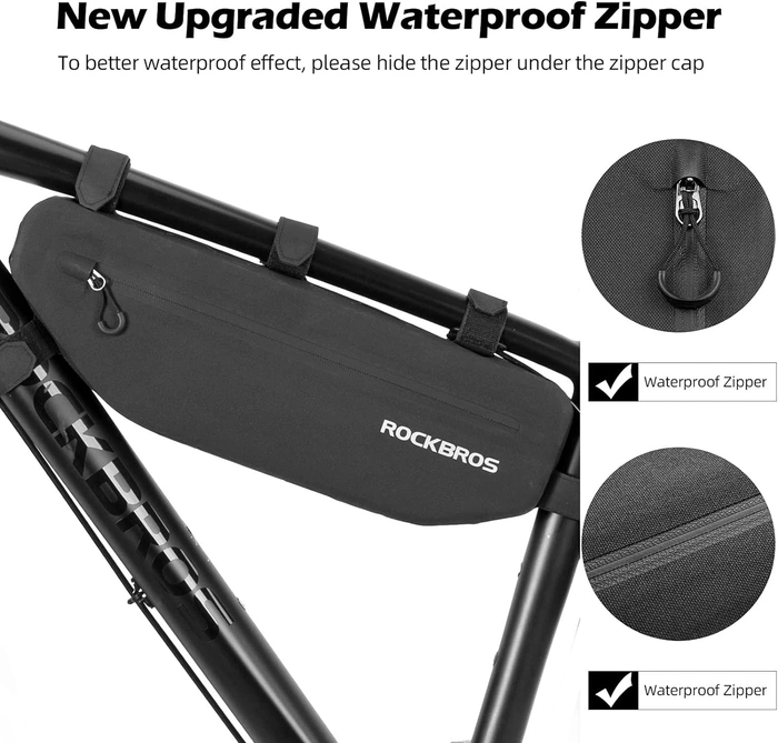 Sakwa rowerowa Rockbros AS-043 na rzepy 3l - czarna