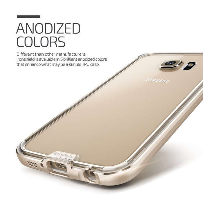 Etui Samsung Galaxy S6 VERUS Iron Bumper Gold Jak Spigen SGP Pokrowiec