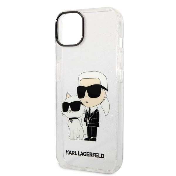 Etui KARL LAGERFELD Apple iPhone 14 Plus IML GLIT NFT Karl&Choupette Bezbarwny Hardcase