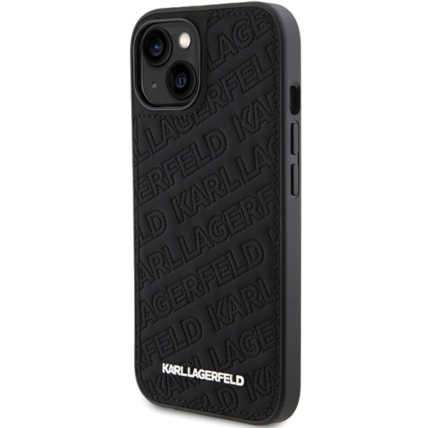 Etui Karl Lagerfeld KLHCP15SPQKPMK iPhone 15 6.1" czarny/black hardcase Quilted K Pattern Case
