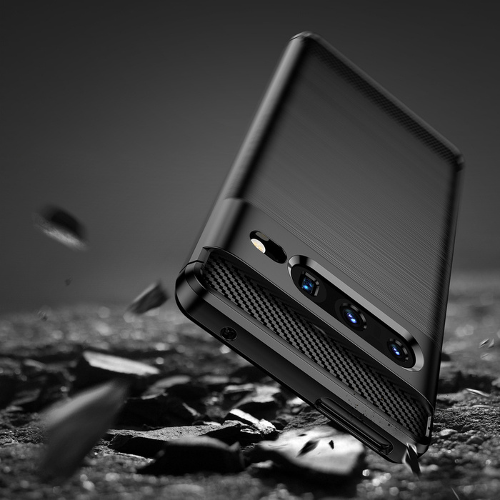 Carbon Case elastyczne etui pokrowiec Google Pixel 7 Pro czarny