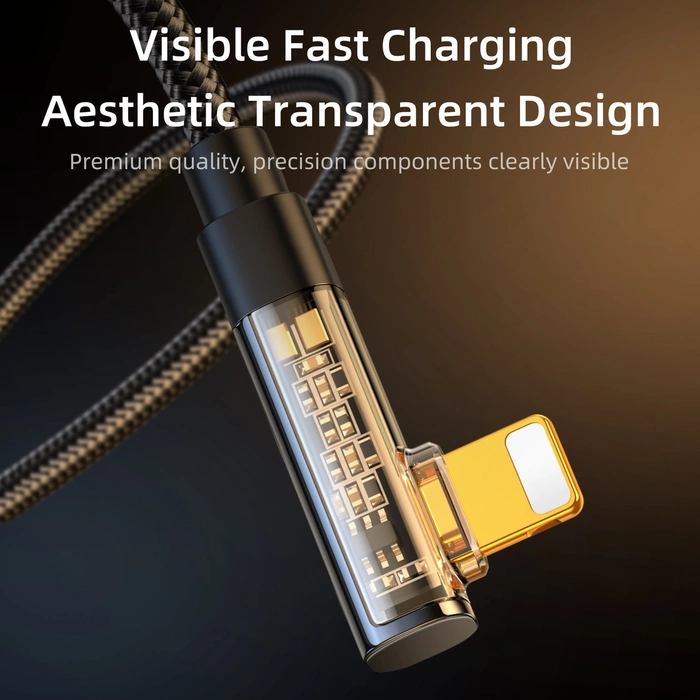 Kabel kątowy Joyroom S-UL012A6 USB-A - Ligtning 2.4A 1,2m - niebieski