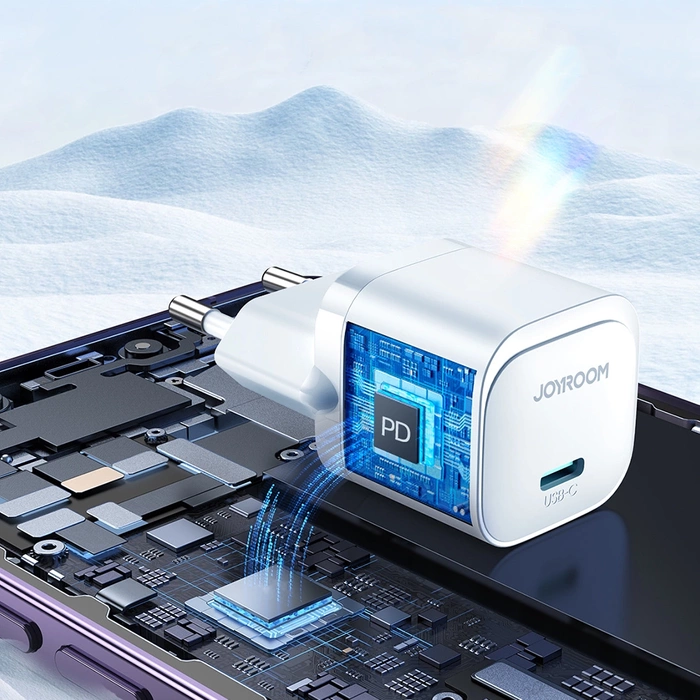 Mini ładowarka USB C 20W PD Joyroom JR-TCF02 | biała